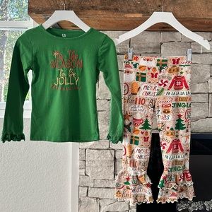 Unique Baby ‘Tis the Season 2 Piece Christmas Outfit girls sz: 7